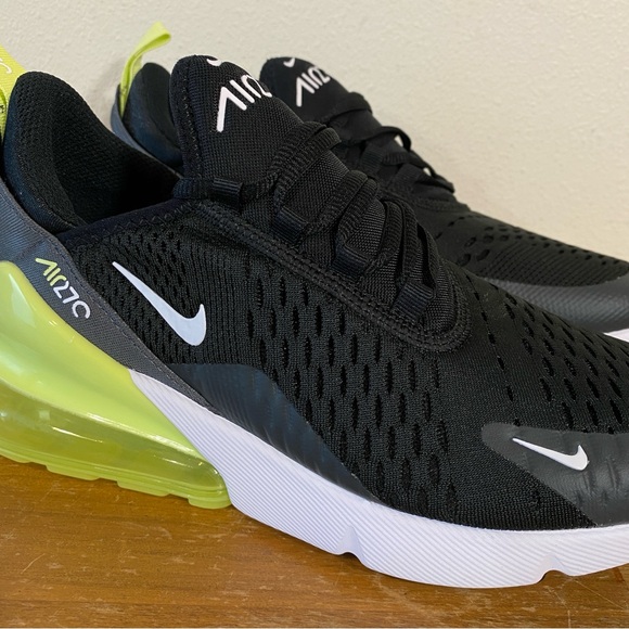 Nike Air Max 270 Black Lime Green GS - Size 6.5Y Or Women’s 8 - Picture 2 of 13